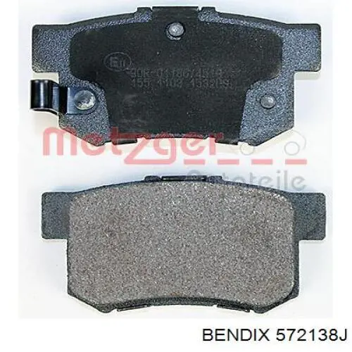 572138J Jurid/Bendix Колодки гальмівні задні, дискові