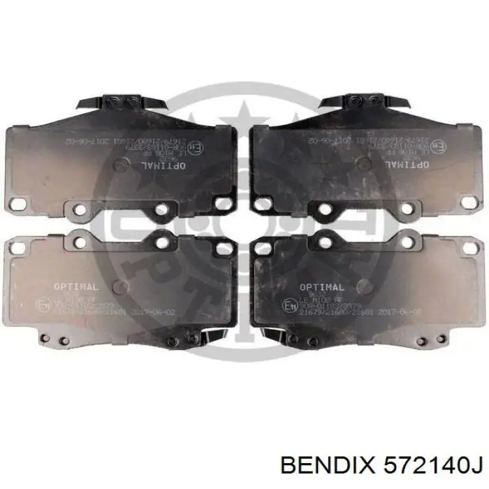 572140J Jurid/Bendix колодки гальмівні передні, дискові