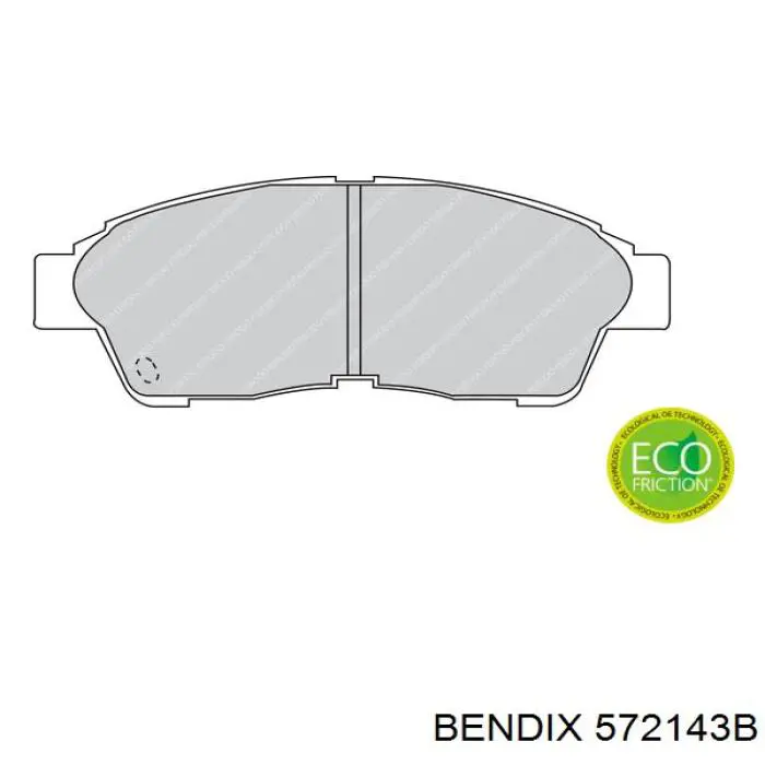 572143B Jurid/Bendix колодки гальмівні передні, дискові