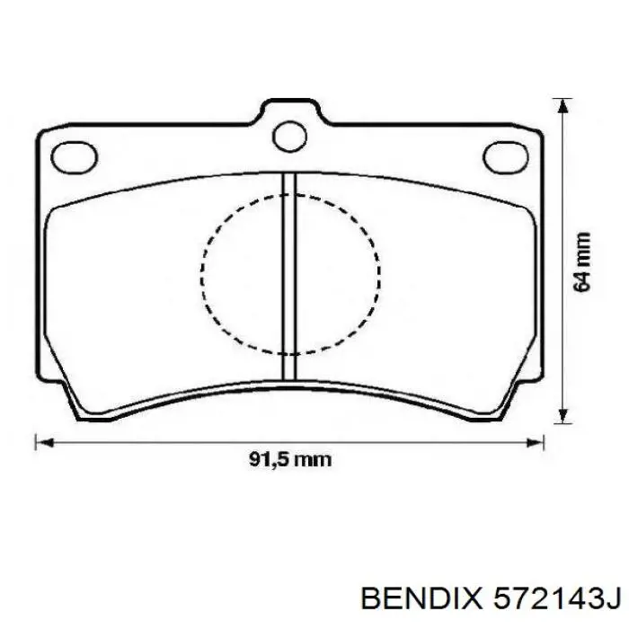 Колодки гальмівні передні, дискові 572143J Jurid/Bendix