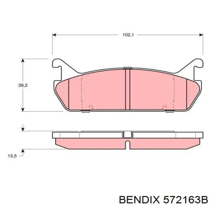 Задні гальмівні колодки Jurid/Bendix 572163B ціна, від 13.97 USD