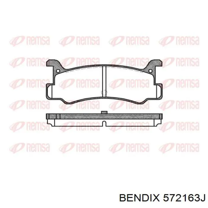 Задні дискові колодки Jurid/Bendix 572163J