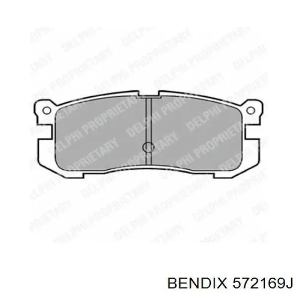 Задні гальмівні колодки 572169J Jurid/Bendix