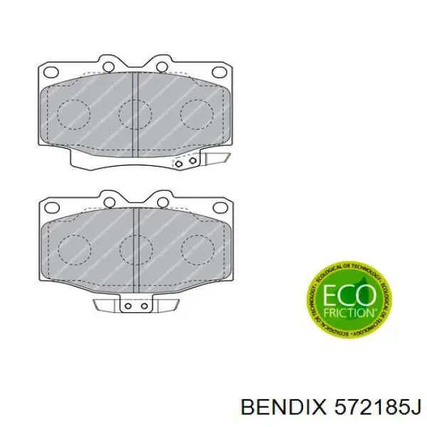 Колодки гальмівні передні, дискові 572185J Jurid/Bendix