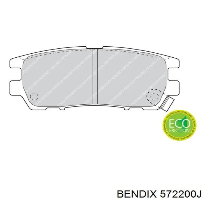 572200J Jurid/Bendix Колодки гальмівні задні, дискові