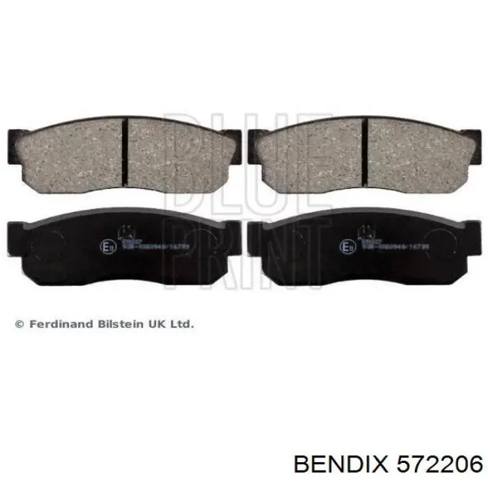 572206 Jurid/Bendix Передні гальмівні колодки