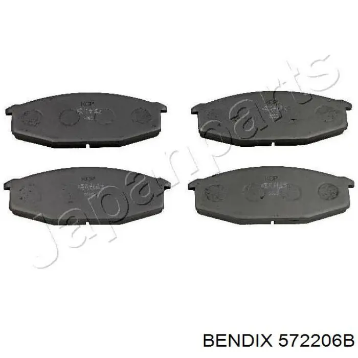 572206B Jurid/Bendix колодки гальмівні передні, дискові