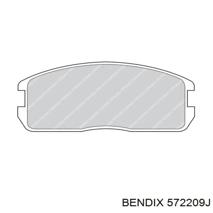 Колодки гальмівні передні, дискові 572209J Jurid/Bendix