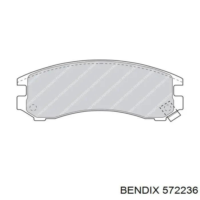 Купити 572236 Jurid/Bendix Колодки гальмівні передні, дискові