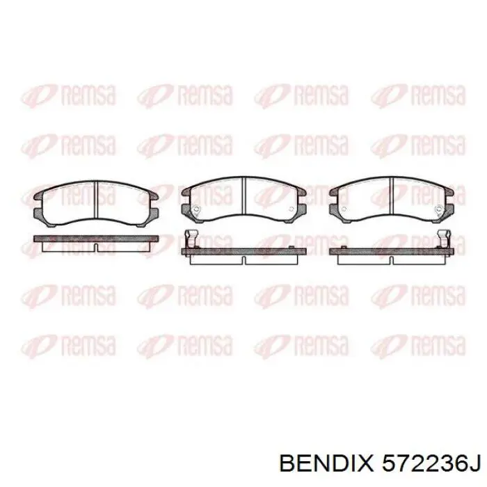 572236J Jurid/Bendix Передні гальмівні колодки
