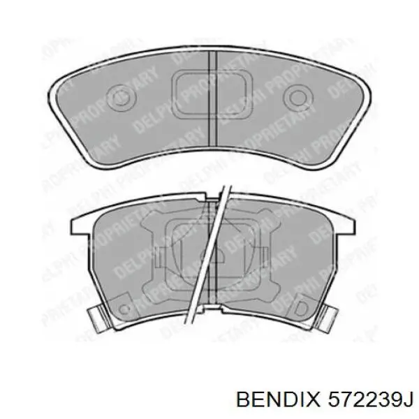 572239J Jurid/Bendix колодки гальмівні передні, дискові