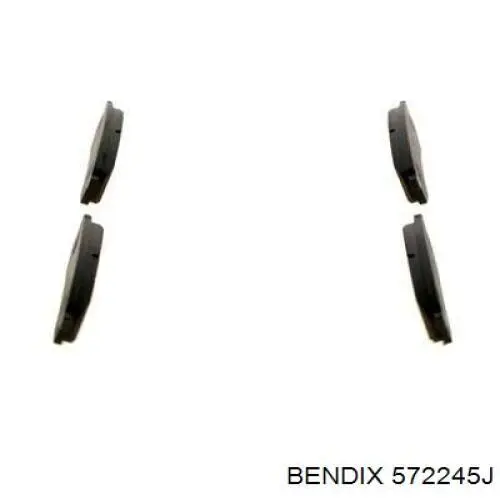 572245J Jurid/Bendix Колодки гальмівні задні, дискові