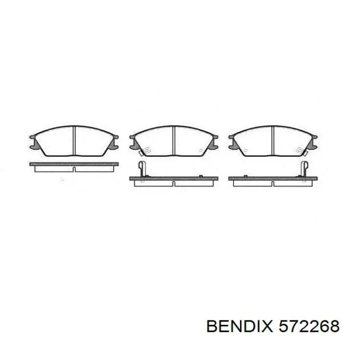 Гальмівні колодки Jurid/Bendix 572268 ціна, від 15.99 USD