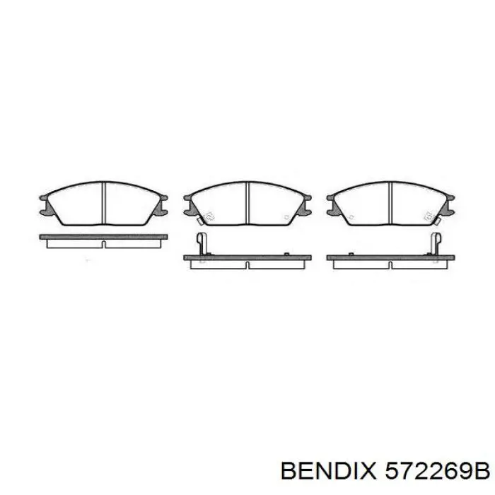 572269B Jurid/Bendix колодки гальмівні передні, дискові
