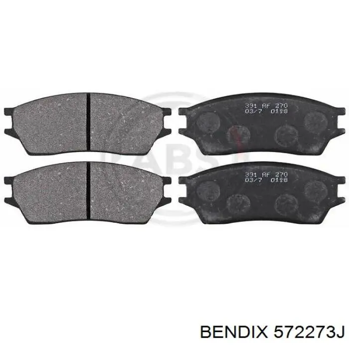 572273J Jurid/Bendix колодки гальмівні передні, дискові