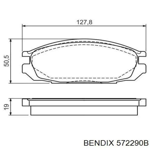 572290B Jurid/Bendix Колодки гальмівні задні, дискові