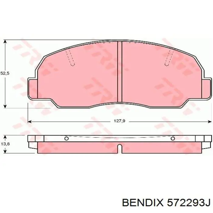 Колодки гальмівні передні, дискові 572293J Jurid/Bendix