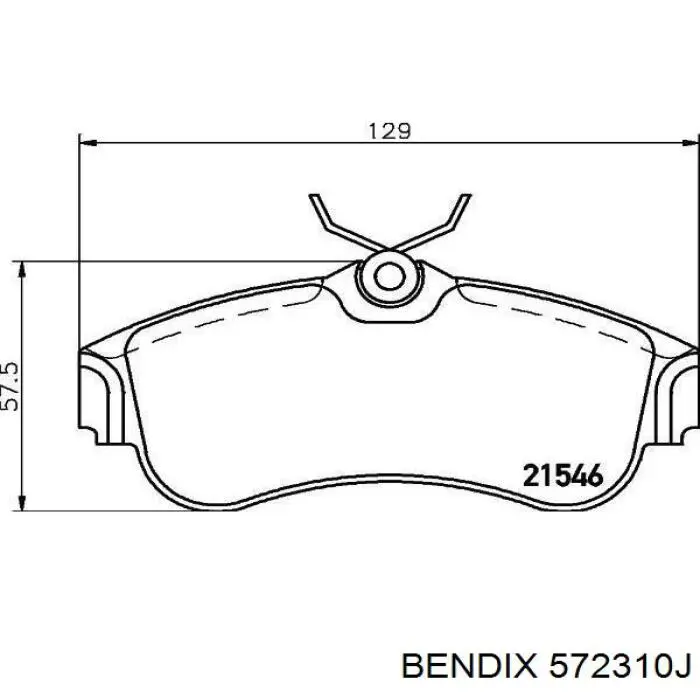 572310J Jurid/Bendix Передні гальмівні колодки