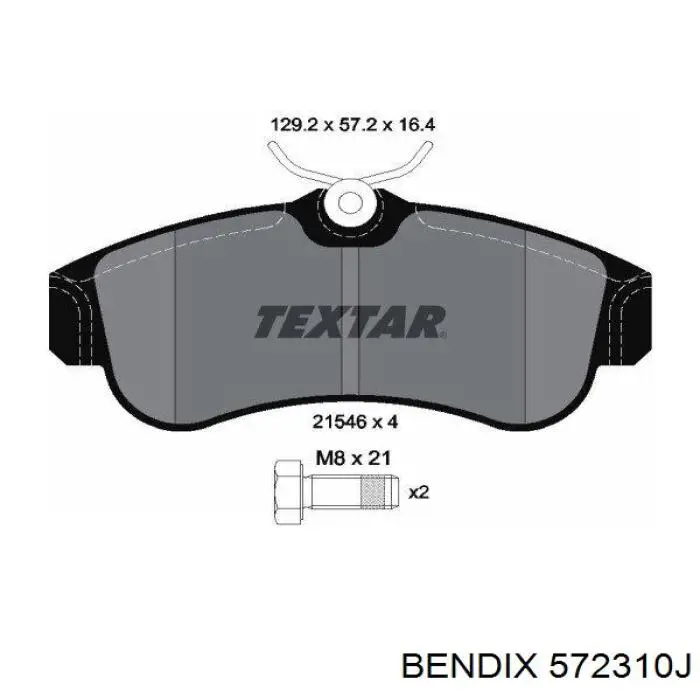 Купити 572310J Jurid/Bendix Колодки гальмівні передні, дискові
