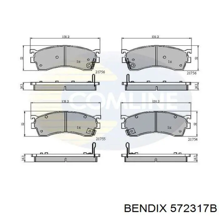 Купити 572317B Jurid/Bendix Колодки гальмівні передні, дискові