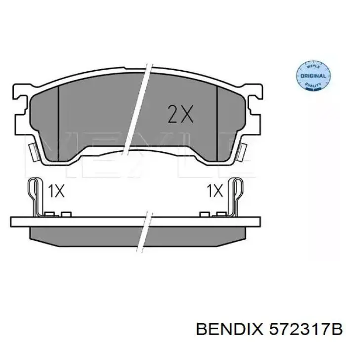 Передні тормозні колодки 572317B Jurid/Bendix