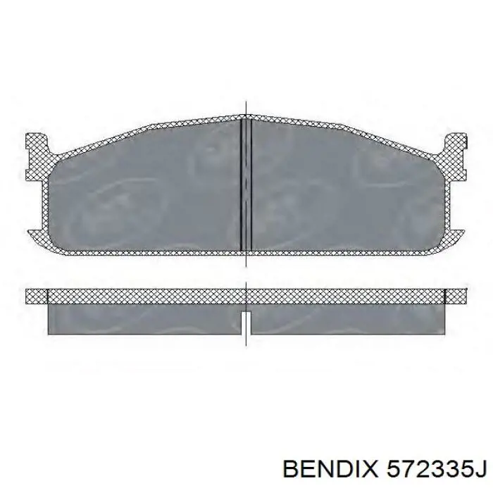 Колодки гальмівні передні, дискові 572335J Jurid/Bendix