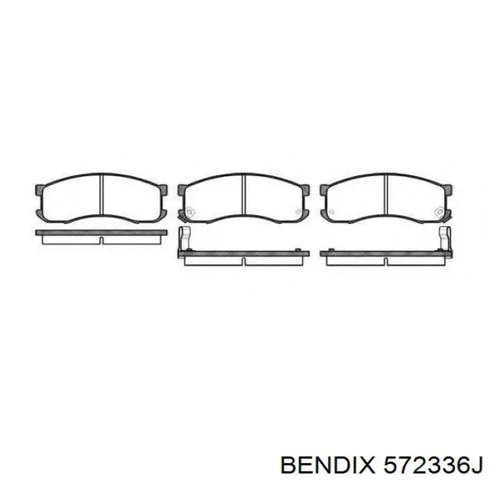 Передні тормозні колодки 572336J Jurid/Bendix