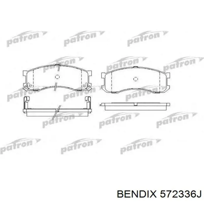 572336J Jurid/Bendix Передні гальмівні колодки