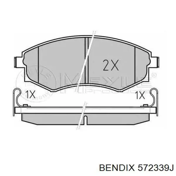 Передні тормозні колодки 572339J Jurid/Bendix