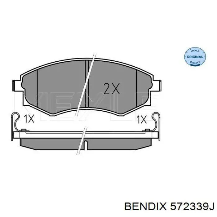 Гальмівні колодки Jurid/Bendix 572339J ціна, від 15.15 USD