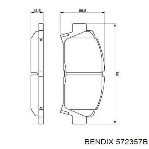Купити 572357B Jurid/Bendix Колодки гальмівні передні, дискові