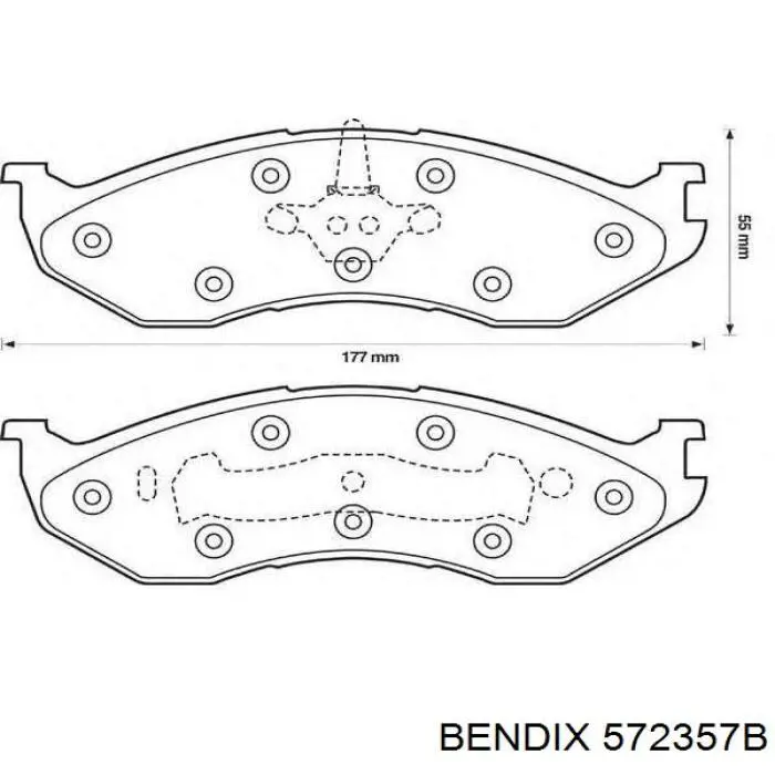 Передні тормозні колодки 572357B Jurid/Bendix