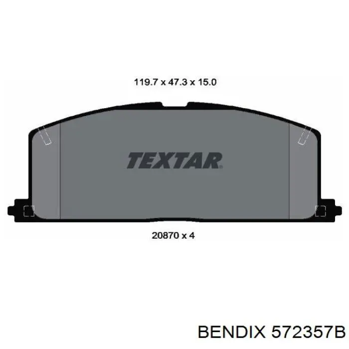 Гальмівні колодки Jurid/Bendix 572357B ціна, від 23.17 USD