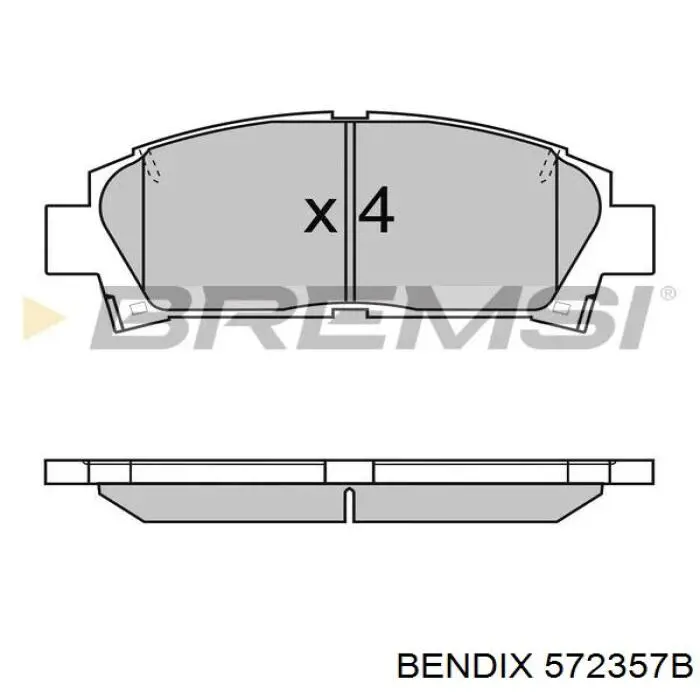 Гальмівні колодки Jurid/Bendix 572357B ціна, від 23.17 USD