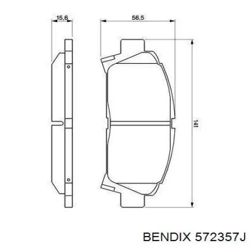Тормозні колодки Jurid/Bendix 572357J