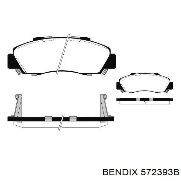 Передні тормозні колодки 572393B Jurid/Bendix