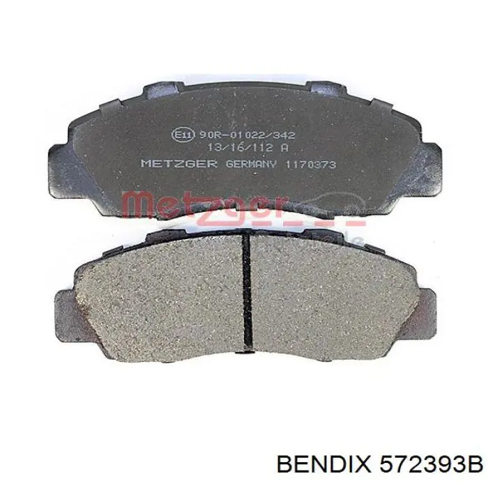 572393B Jurid/Bendix колодки гальмівні передні, дискові