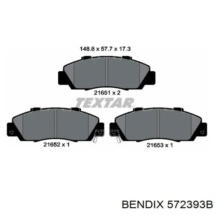 Гальмівні колодки Jurid/Bendix 572393B ціна, від 24.56 USD