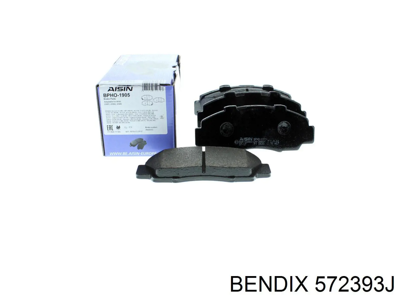 Передні тормозні колодки 572393J Jurid/Bendix