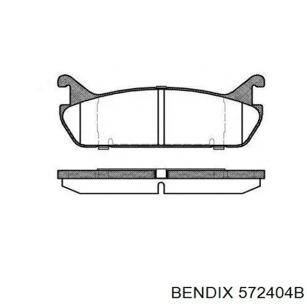 572404B Jurid/Bendix Передні гальмівні колодки