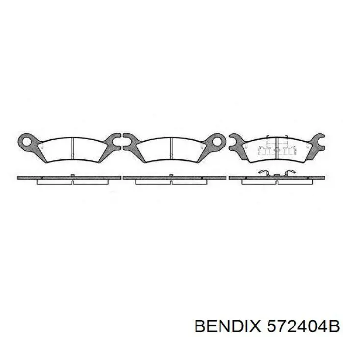 Гальмівні колодки Jurid/Bendix 572404B ціна, від 13.94 USD
