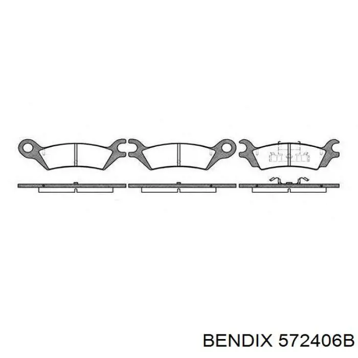 Купити 572406B Jurid/Bendix Задні колодки