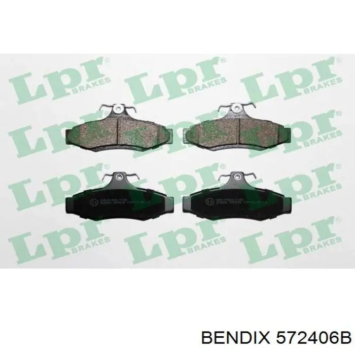572406B Jurid/Bendix Колодки гальмівні задні, дискові