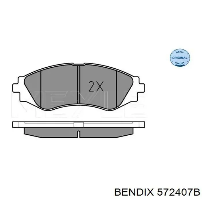 Купити 572407B Jurid/Bendix Колодки гальмівні передні, дискові