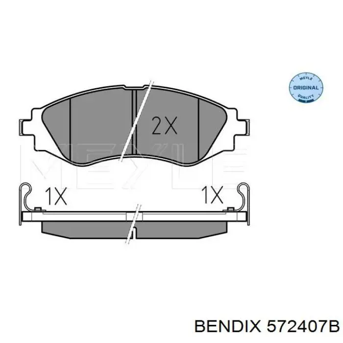 572407B Jurid/Bendix Передні гальмівні колодки