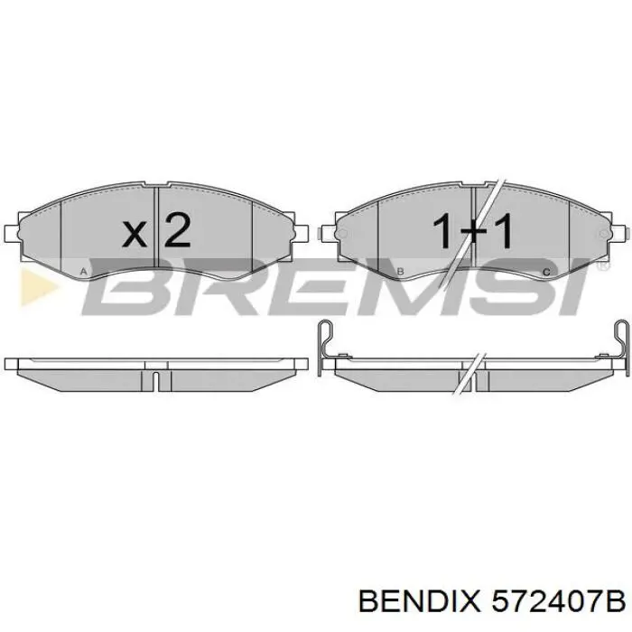 Гальмівні колодки Jurid/Bendix 572407B ціна, від 19.96 USD