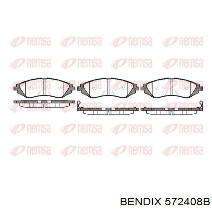 572408B Jurid/Bendix Передні гальмівні колодки