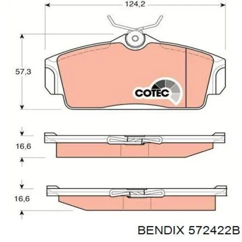 Купити 572422B Jurid/Bendix Колодки гальмівні передні, дискові