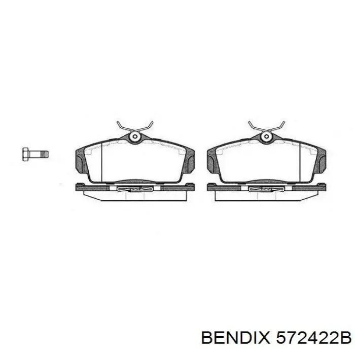 Гальмівні колодки Jurid/Bendix 572422B ціна, від 18.98 USD