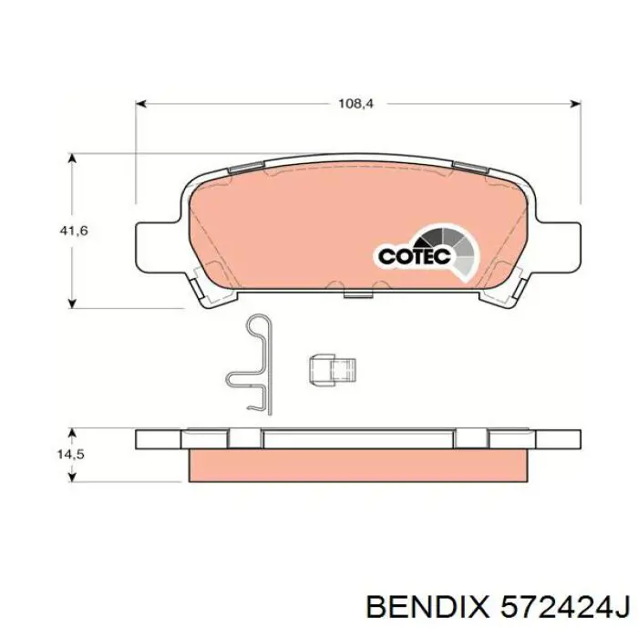 Задні гальмівні колодки Jurid/Bendix 572424J ціна, від 18.57 USD